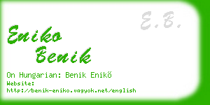eniko benik business card